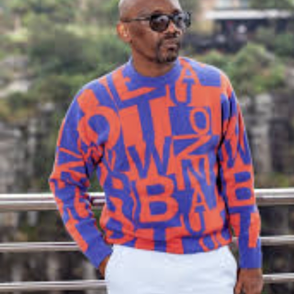 Zara Blue and Orange Sweater